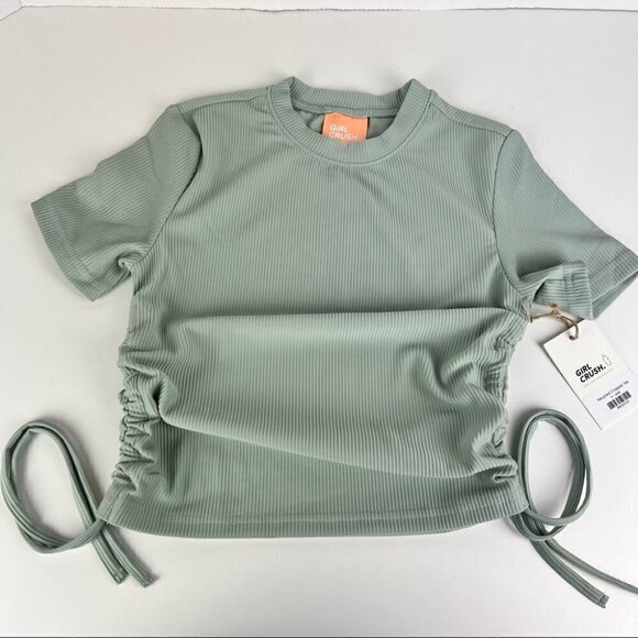 Nwt - Girl Crush Recycled Cropped Tee. Size: S, Color: Green (Jade) - Picture 1 of 13